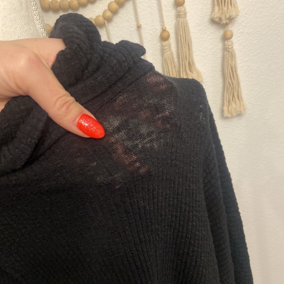 free people beach world traveler turtleneck pull over sweater dolman 3/4 sleeve - Picture 11 of 16
